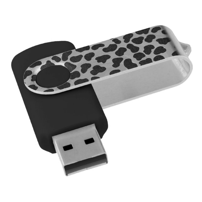 Dalmatian Black and White Print USB Flash Drive (Angled)