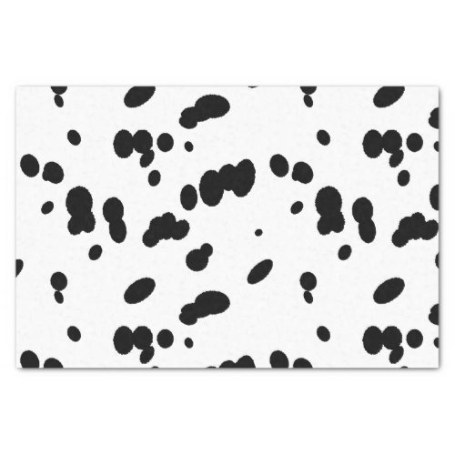 Dalmatian Black and White Spotty Dog Fur Tissue Paper