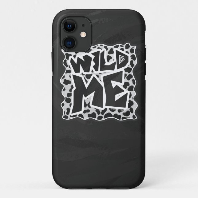 Dalmatian Black and White with Wild Me Case-Mate iPhone Case (Back)