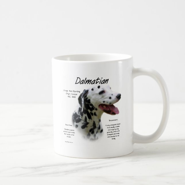 Dalmatian (blk) History Design Coffee Mug (Right)