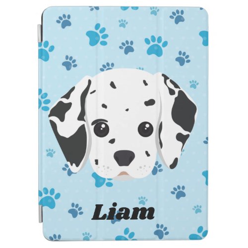 Dalmatian Blue Paw Print Personalized      iPad Air Cover