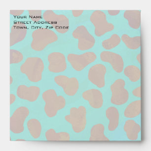 Dalmatian Brown and Teal with Monogram Envelope