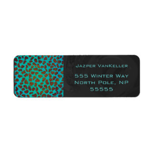 Dalmatian Brown and Teal with Monogram Label