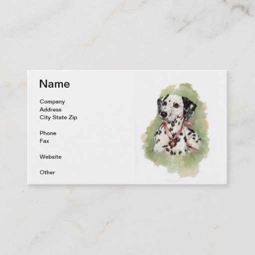 Customizable Dalmatian Business Cards