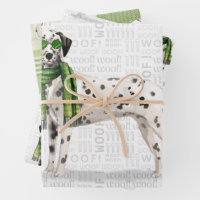 Dalmatian valentine wrapping paper. dalmatian gift wrap. dalmatian paper.  paper with a dalmation. dalmatian valentine gift wrap.