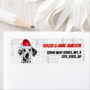 Dalmatian Christmas Dog Return Address Label