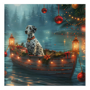 Dalmatian Christmas Festive Voyage Acrylic Print