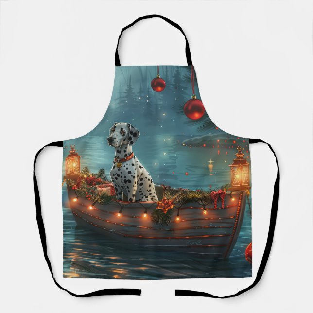 Dalmatian Christmas Festive Voyage Apron (Front)