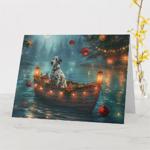 Dalmatian Christmas Festive Voyage Card