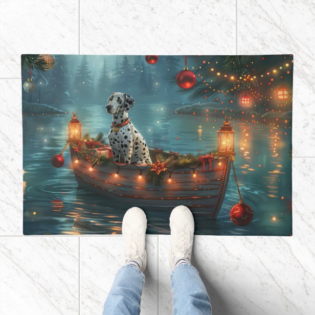 Dalmatian Christmas Festive Voyage Doormat (Indoor)