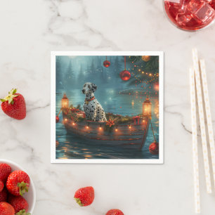 Dalmatian Christmas Festive Voyage Napkins