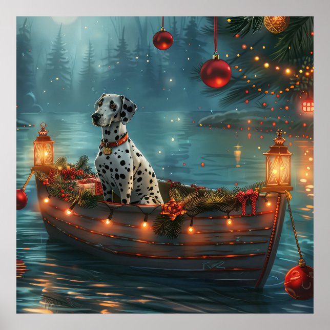 Dalmatian Christmas Festive Voyage Poster (Front)