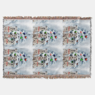 Dalmatian Christmas Throw Blanket