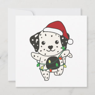 Dalmatian Christmas Winter Cute Dogs Holiday Card