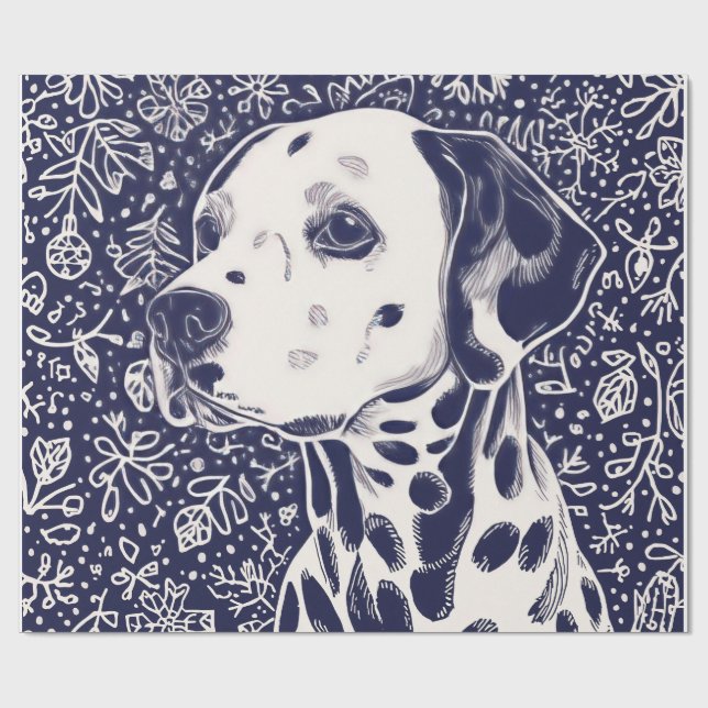 Dalmatian christmas wrapping paper (Flat)