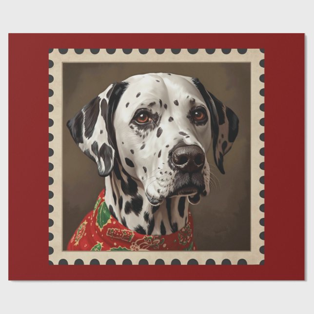 Dalmatian christmas wrapping paper (Flat)