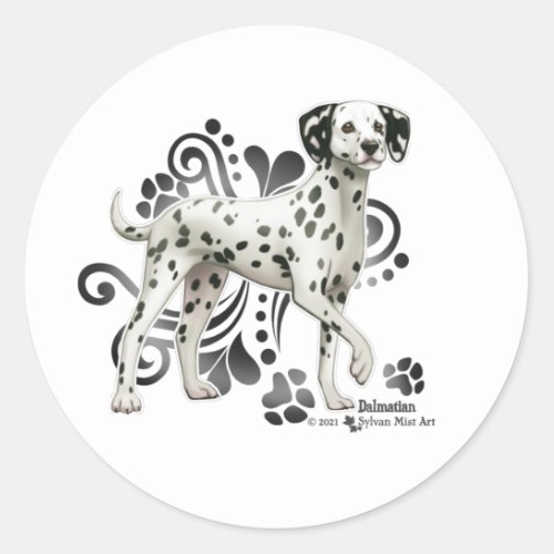 Dalmatian Classic Round Sticker