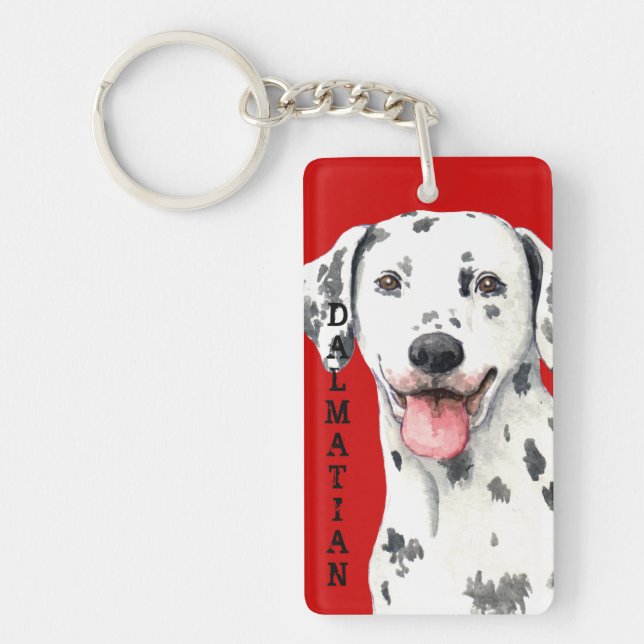 Dalmatian Color Block Keychain (Front)