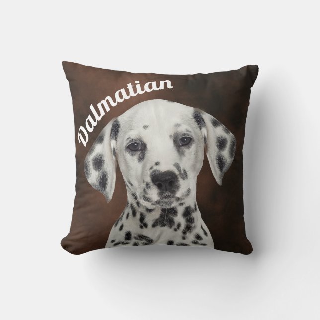 Dalmatian Custom Throw Pillow (Front)