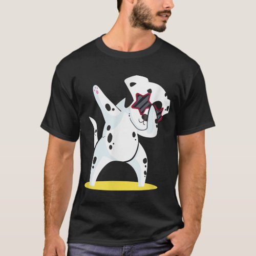Dalmatian Dabbing I Dab Dog Dance I Funny Dalmatio T_Shirt