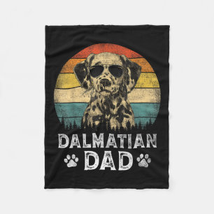 Dalmatian Dad Dog Lovers Father's Day Tee  Fleece Blanket