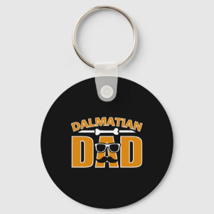 Dalmatian dad for dad dog lover keychain