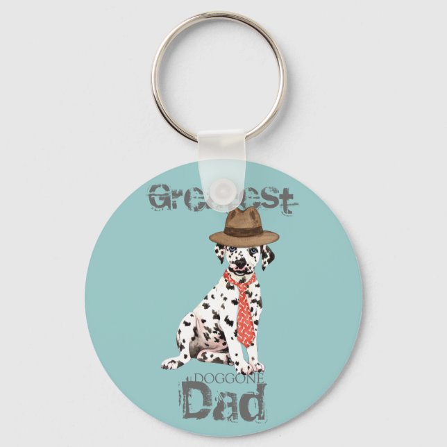 Dalmatian Dad Keychain (Front)