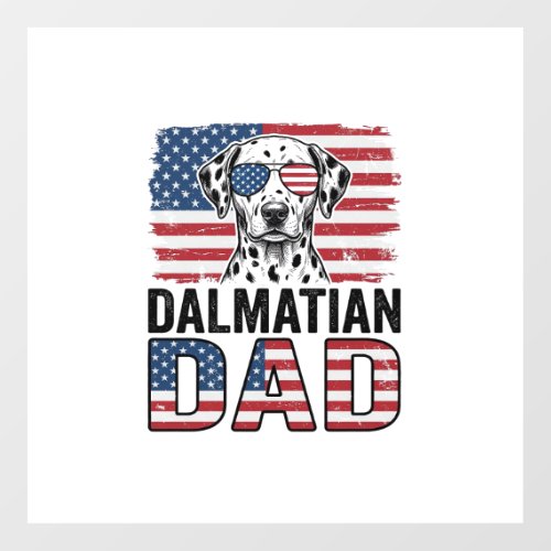 Dalmatian Dad Patriotic Vintage Dog Shirt Design_1 Floor Decals