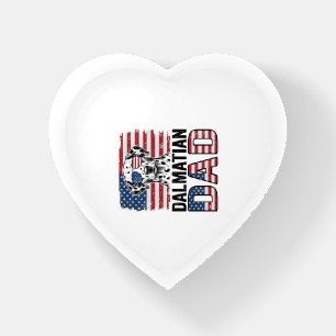 Dalmatian Dad Patriotic Vintage Dog Shirt Design_1 Paperweight