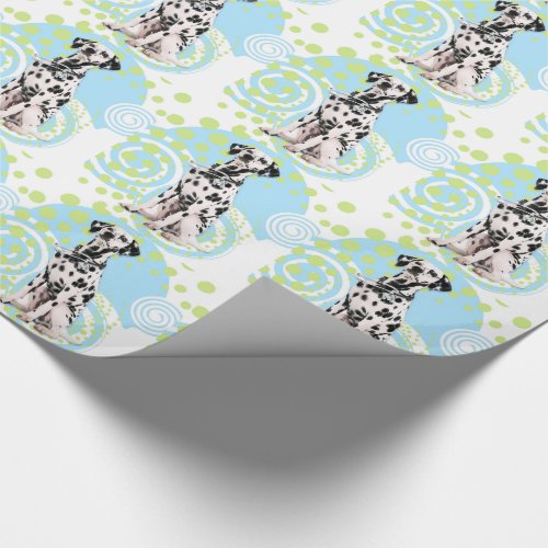 Dalmatian Doctor Dog with Stethoscope and Glasses Wrapping Paper