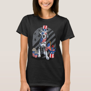 Dalmatian Dog 4th July Independence Day 4th July T-Shirt