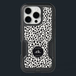Dalmatian Dog Abstract Pattern Monogram iPhone 16 Pro Case<br><div class="desc">The Dalmatian Dog Abstract Pattern Monogram iPhone 16 Pro Case combines modern style with a playful design. Featuring a chic Dalmatian-inspired abstract pattern and personalized monogram, this case offers a unique blend of functionality and flair. Perfect for everyday use, it makes an excellent gift for birthdays, holidays, or any special...</div>