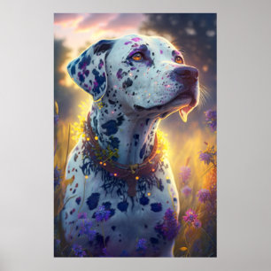 Dalmatian Dog Animal Portrait Painting Pet Love Poster