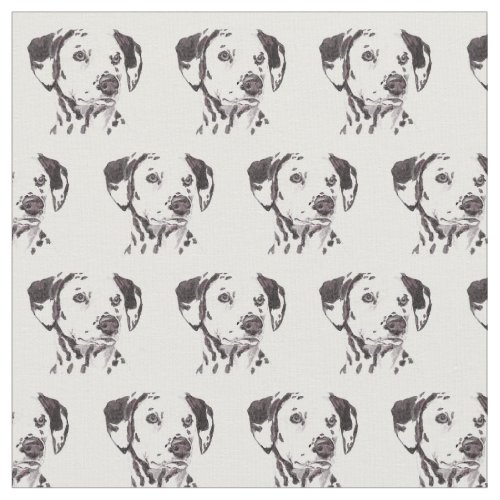Dalmatian Dog Art Fabric