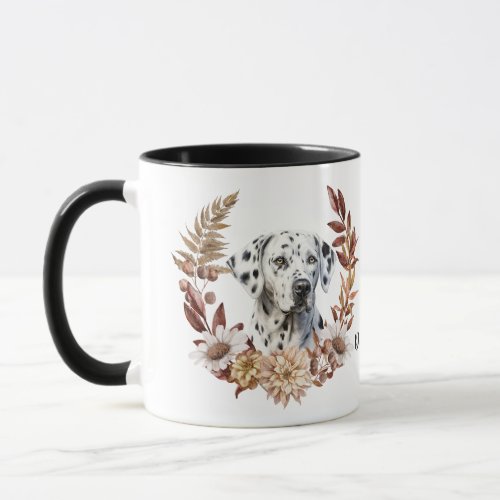 Dalmatian Dog Autumn Wreath Mug