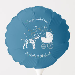 Dalmatian Dog Baby Shower Puppy Blue Boy Balloon