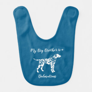 Dalmatian Dog Baby Shower Puppy Blue Boy Bib