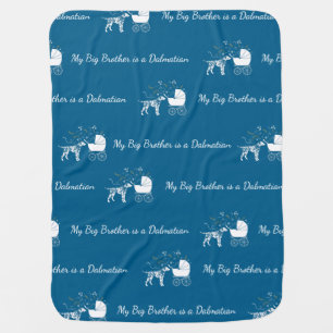 Dalmatian Dog Baby Shower Puppy Blue Boy Blanket