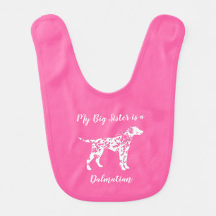 Dalmatian Dog Baby Shower Puppy Pink Girl Bib