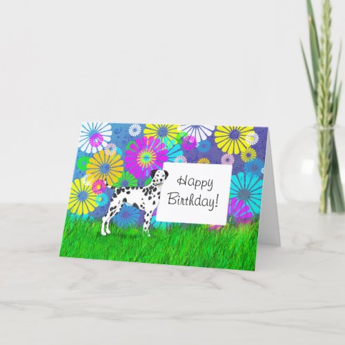 Dalmatian Dog Birthday Day Card
