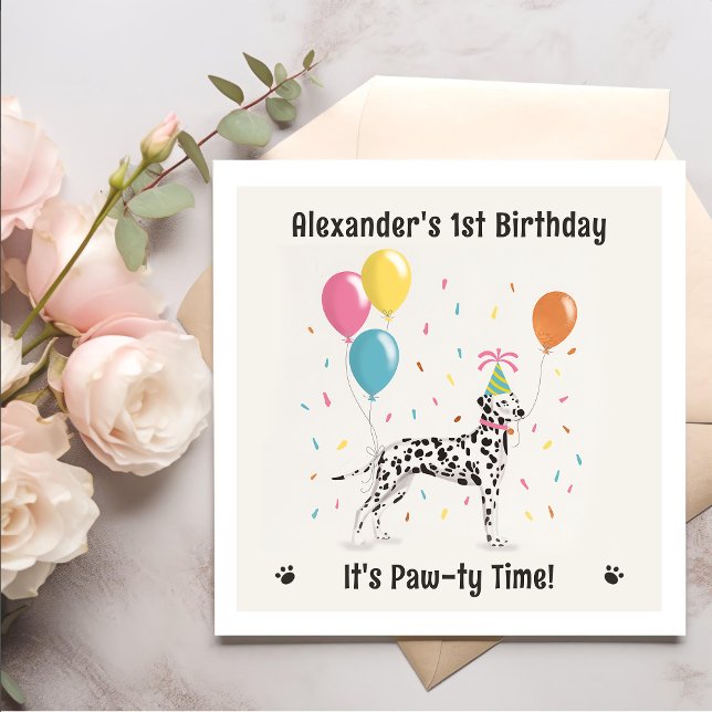 Dalmatian Dog Birthday Party Napkins (Creator Uploaded)
