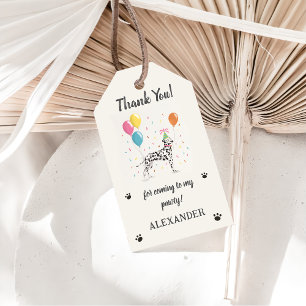 Dalmatian Dog Birthday Thank You Favor Gift Tag