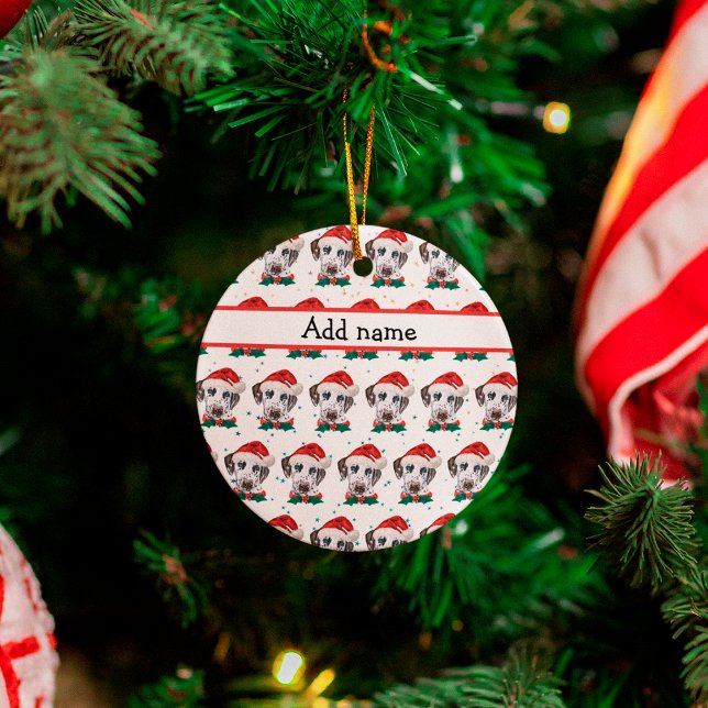 Dalmatian Dog Breed Christmas Ceramic Ornament (Creator Uploaded)