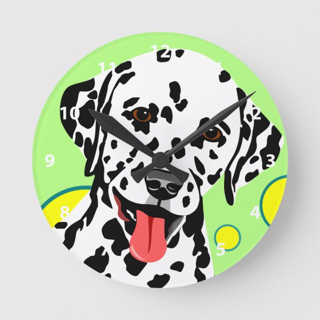 Dalmatian Dog Breed Round Clock (Front)