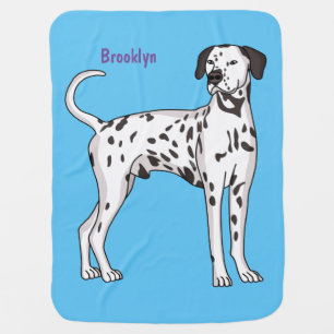 Dalmatian dog cartoon baby blanket