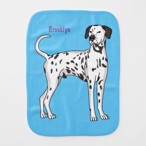 Dalmatian dog cartoon  baby burp cloth