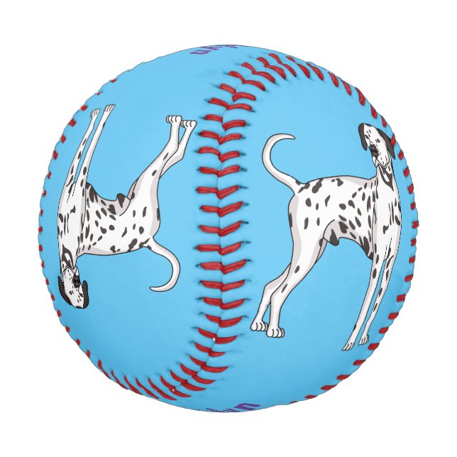 Dalmatian dog cartoon baseball (Angled)