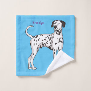 Dalmatian dog cartoon bath towel set