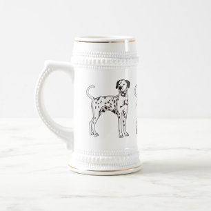 Dalmatian dog cartoon beer stein