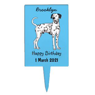 Dalmatian dog cartoon cake topper